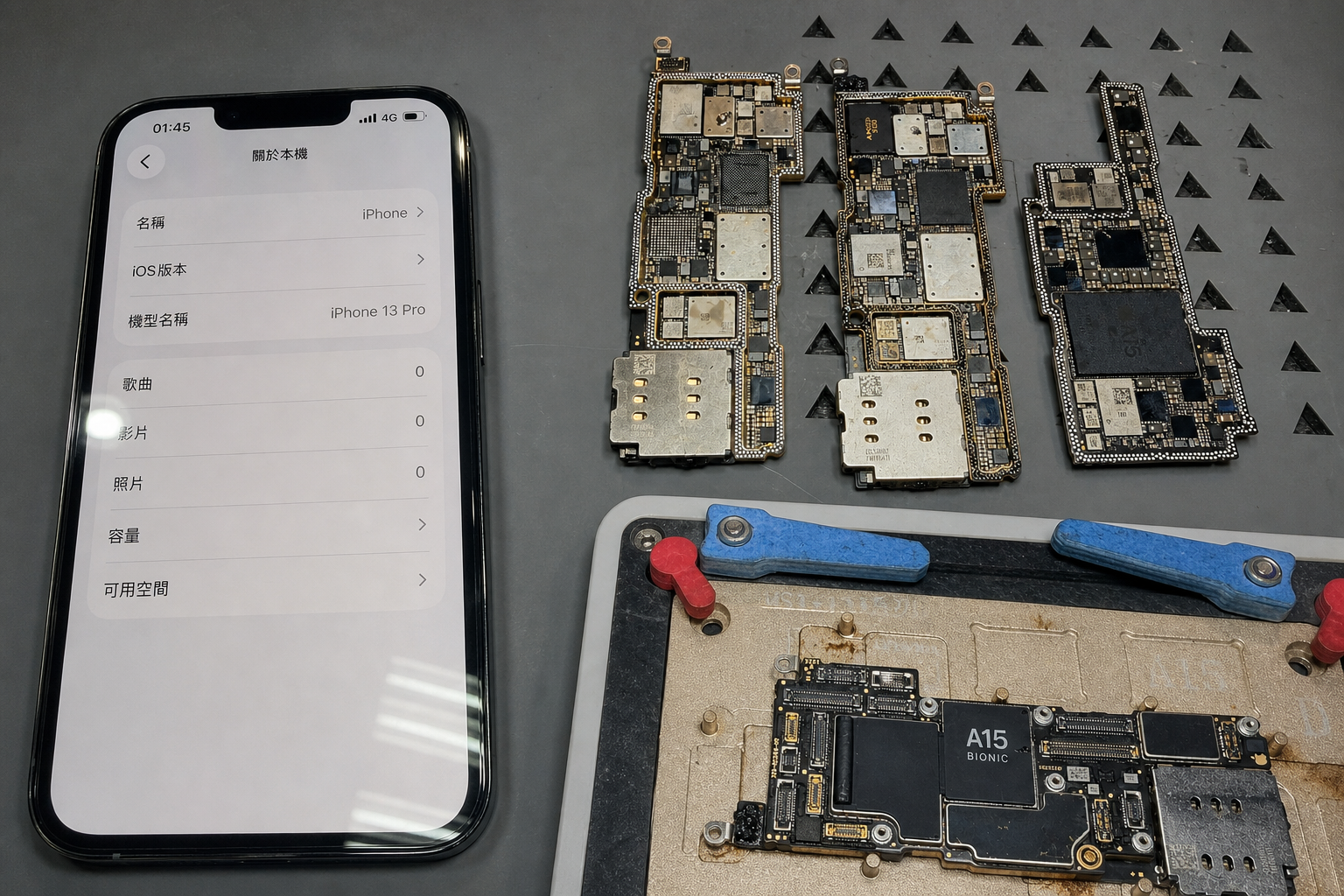 iPhone 13 Pro無服務搬板維修後恢復4G訊號