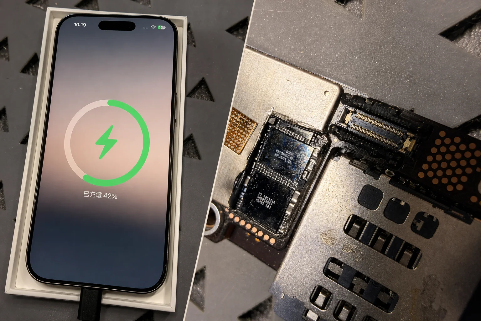 iPhone 16 Pro 無法充電充電 IC 維修案例